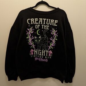 Disney Black Crewneck Sweater Hocus Pocus Creature of the Night